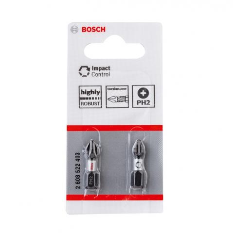 Комплект битове Impact Control PH2 25 мм Bosch 2 бр - Битове