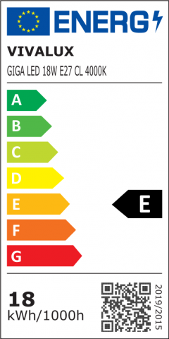 LED крушка E27 18W 2000Lm 4000K, снимка 2 - Лед крушки е27