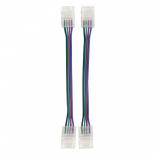 Гъвкав конектор с кабел 10см за многократна употреба 4PIN за LED лента RGB 10mm -2бр.