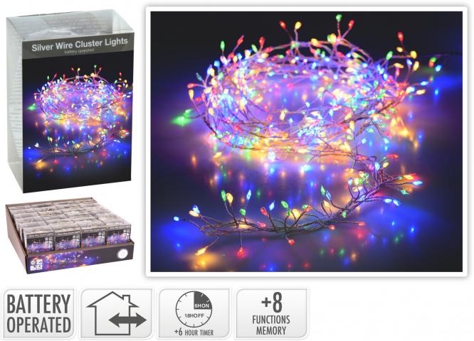 Светлинен клъстер 100 LED OUT многоцветен, снимка 2 - Светеща верига