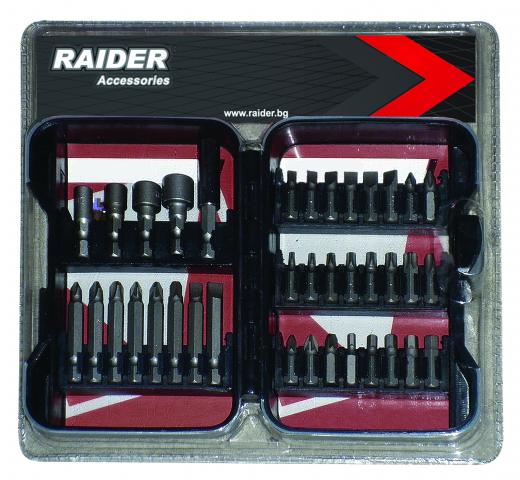 Комплект накрайници 1/4" RAIDER 37 части - Битове