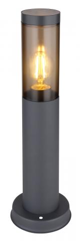 Градинска лампа Boston h800 E27, IP44, метал и синтетика, цвят антрацит - Градински лампи