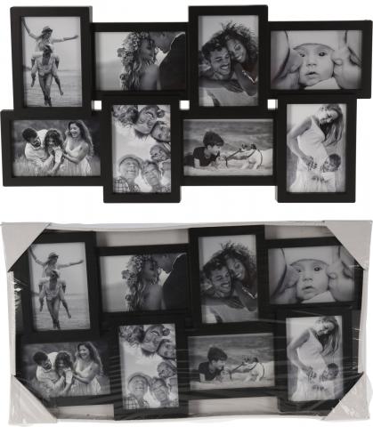 Рамка за 8 снимки черна - Картини и рамки