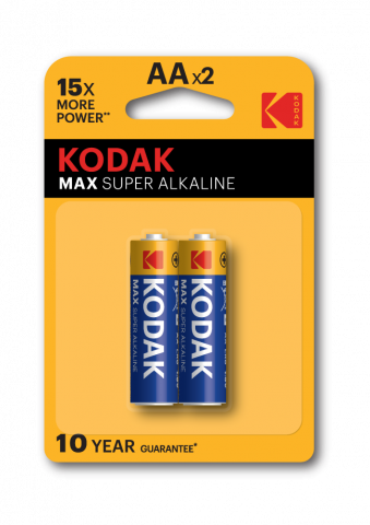 Алкална батерия Kodak MAX LR6/AA 1.5V 2бр.блистер - Батерии