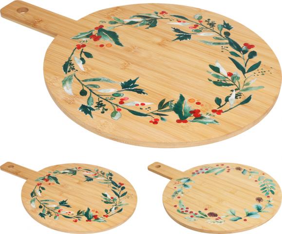 Коледна дъска за сервиране бамбук - Коледни артикули