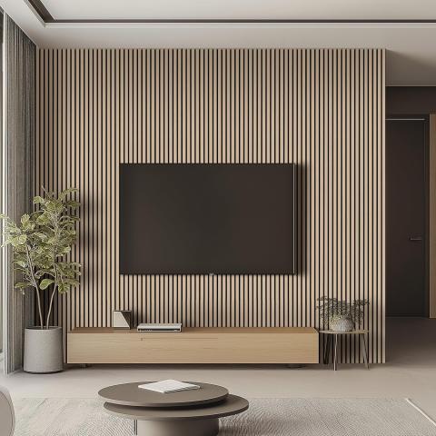 Акустичен MDF панел 3D FIDELIO, пясъчен дъб, снимка 3 - PVC панели