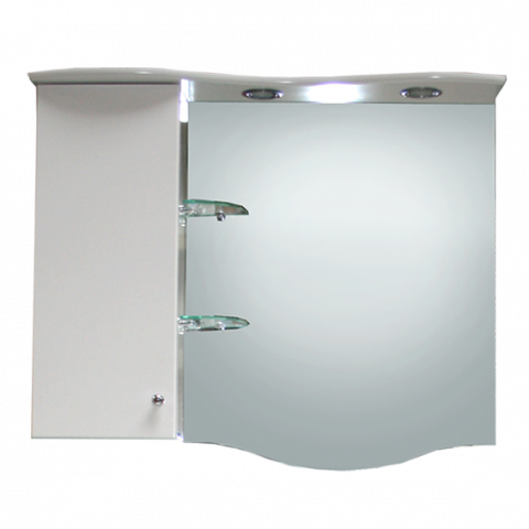 Огледален шкаф Електра с осветление - ляв - Pvc