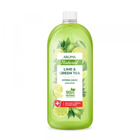 Течен сапун Аroma Natural Lime&Green tea пълнител 900 мл - Други препарати
