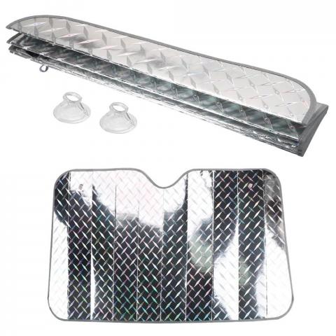 Алуминиев сенник за предно стъкло 70х150 см двустранен, снимка 3 - Сенници и щори