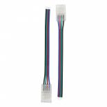 Конектор със захранващ кабел 10см за многократна употреба 4PIN за LED лента RGB 10mm -2бр.