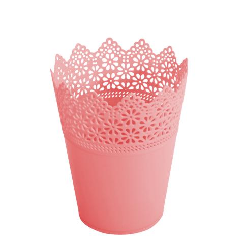 Кашпа Дантела ф14, розово - Пластмасови кашпи