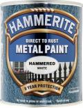 Боя за метал Hammerite 0.75л, бял хамър ефект