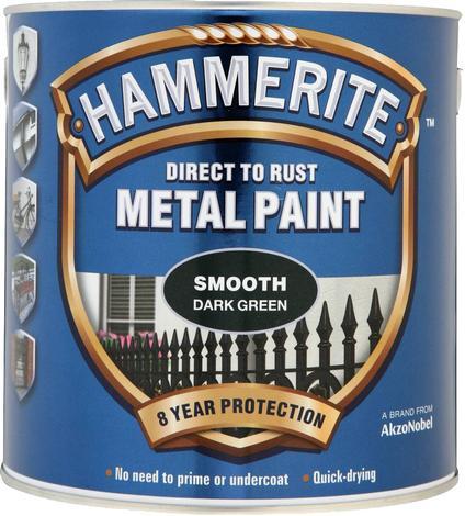 Боя за метал Hammerite 2.5л, зелен гланц - Бои 3в1