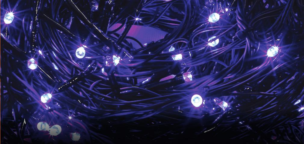 Коледни светлини 'Висулка-фойерверк', снимка 3 - Светеща мрежа/завеса
