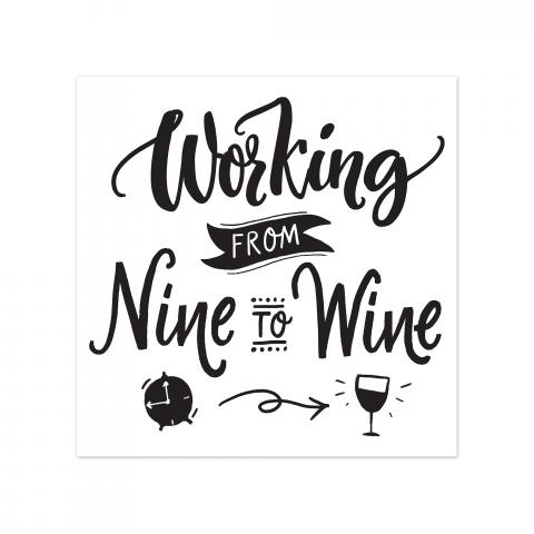 Картина Nine to wine 50x50 см, снимка 3 - Картини и рамки