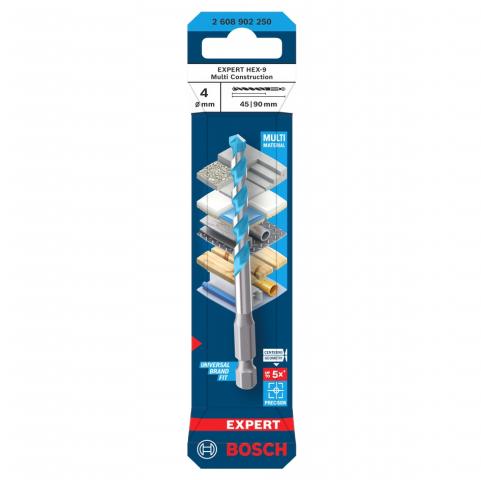 Свредло Bosch Expert HEX-9 Multi Construction 4x45x90 мм, снимка 3 - Свредла универсални