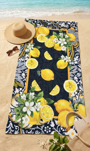 Плажна кърпа Lemons 80х160 см - Хавлии и халати