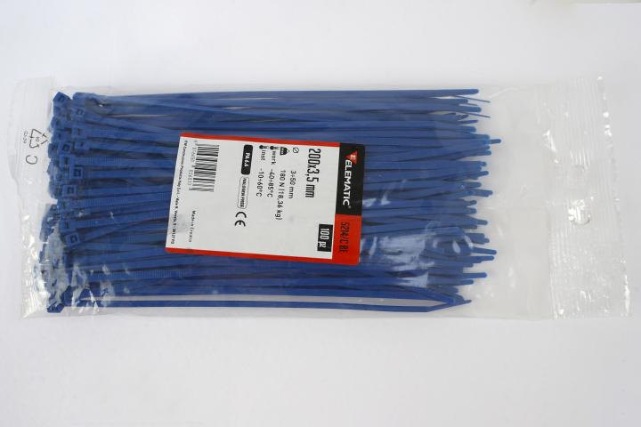 Сини кабелни превръзки Elematic 200/3,5, снимка 2 - Крепежни изделия