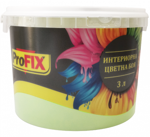 Интериорна боя Profix 3 л Зелена ябълка - Цветни бои