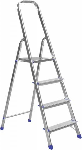 Стълба алуминиева 4 стъпала - Алуминиеви стълби