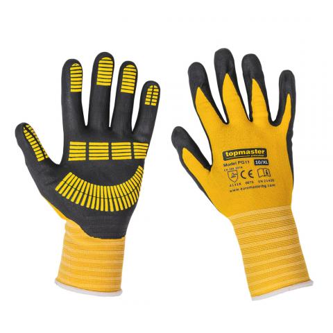 Ръкавици топени в нитрил Topmaster Grip PG №11 - Ръкавици от изкуствени материи