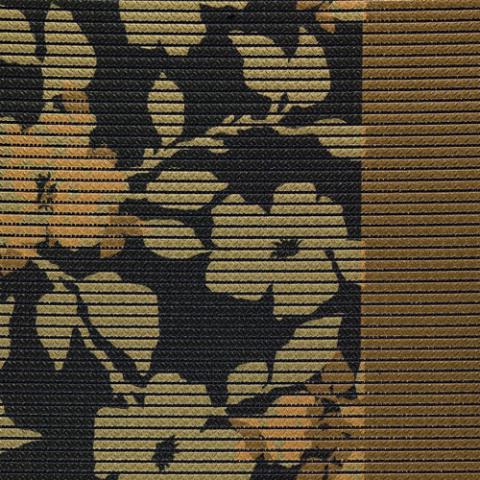 Постелка КомфорТекс кафяво цвете - Неплъзгащи се постелки
