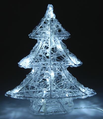 Светеща елха 25 см, 16 LED бяла светлина IN - Светещи фигури