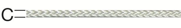 Въже PA плетено бяло 3мм - Синтетични въжета