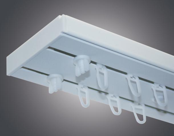 Корнизна шина 2-канална 250 см - Пластмасови корнизи