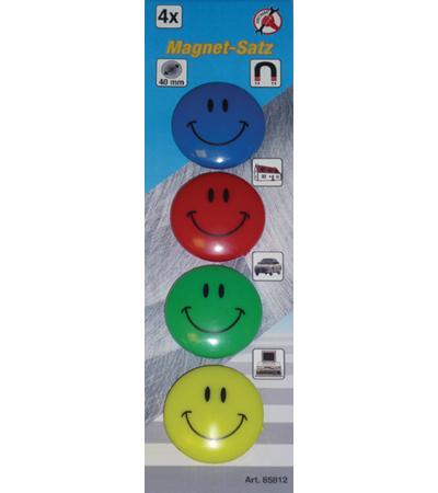 Комплект цветни магнити Smile 40 мм 4 бр. - Домакински инструменти