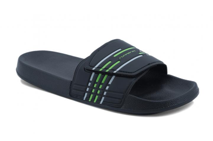 Мъжки чехли Runners Black/Lime 41-46 - Пантофи
