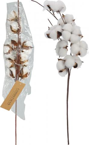 Изкуствено цвете памук 56 см - Единични цветя