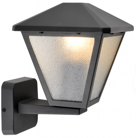 Градинска лампа Аман, долен носач Е27, IP44, алуминий и стъкло - Градински лампи