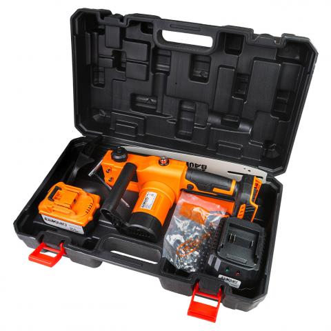 Акумулаторен верижен трион Baukraft, куфар BK-CCS34, снимка 3 - Верижни триони