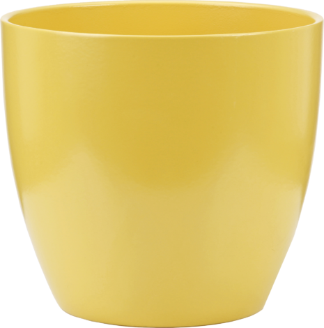 Кашпа жълта матирана Ф:14см - Керамични кашпи