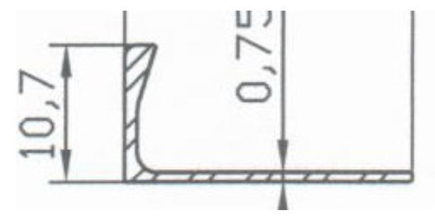 Външен ъгъл прав 1х250 см злато полиран, снимка 2 - Профили