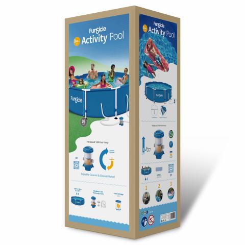 Басейн 366 х 76 см к-кт с помпа и филтър, снимка 7 - Басейни с тръбна конструкция