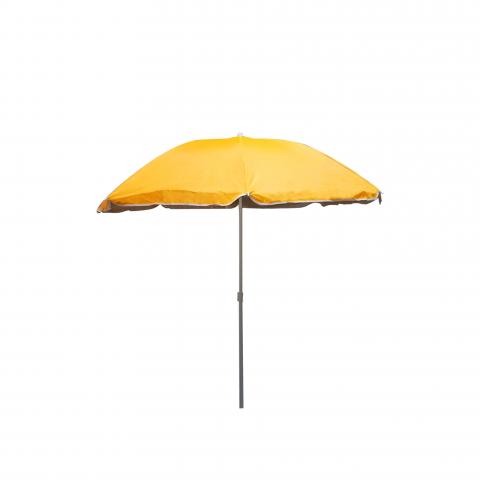 Плажен чадър, Ф180 см, H191 см, жълт/сребрист, снимка 2 - Плажни чадъри