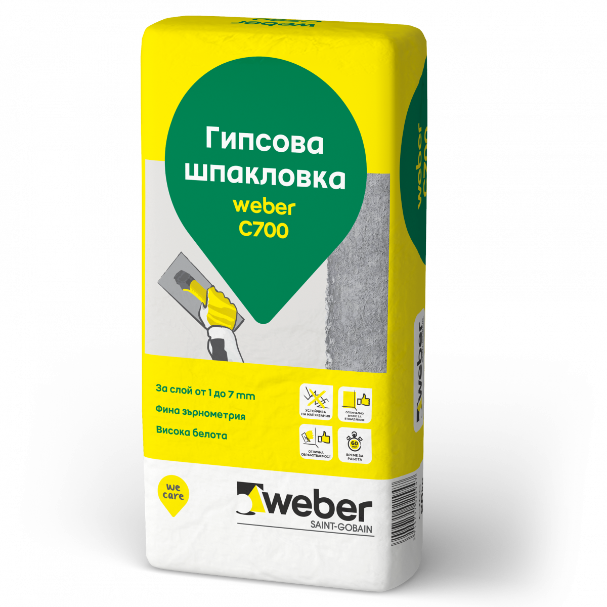 Финна гипсова шпакловка Weber С700 Сатен 04059424 на топ цена — Home ...