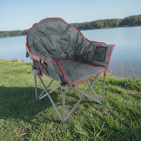 Сгъваем къмпинг стол 85x73xH92 см черен, снимка 2 - Маси и столове