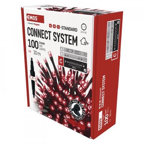 LED свързваща коледна верига, 10м червена, снимка 3 - Светеща верига