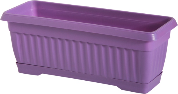 Сандъче Ребра с подложка ф30 см, лилаво - Пластмасови сандъчета