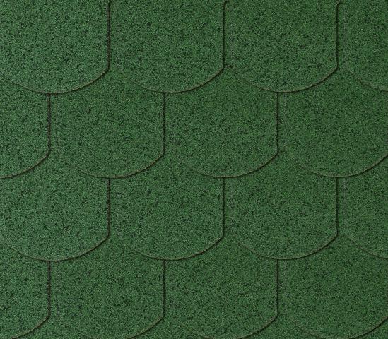 Битумна керемида боброва опашка, зелена 3.85 м2 - Битумни керемиди