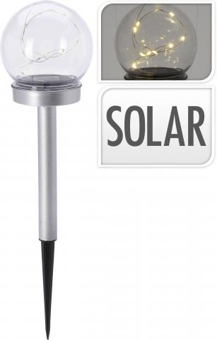 Солар LED лампа 10см с 10бр крушки - Соларни лампи