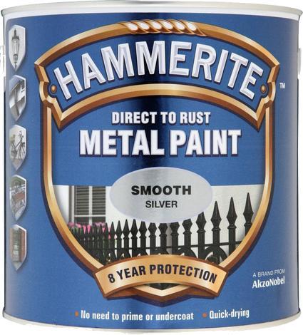 Боя за метал Hammerite 2.5л, сребро гланц - Бои 3в1