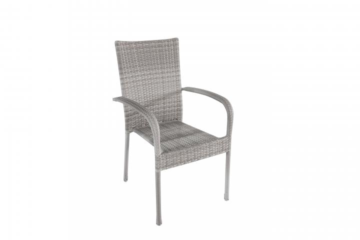 Ратанов стол AVOLA, сив - Ратанови столове