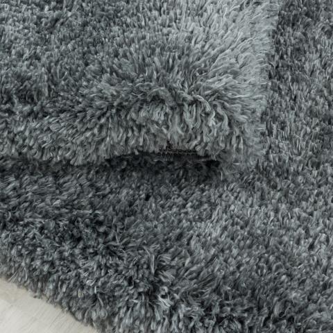 Килим Fluffy Lightgrey Ф80 см, снимка 2 - Килими