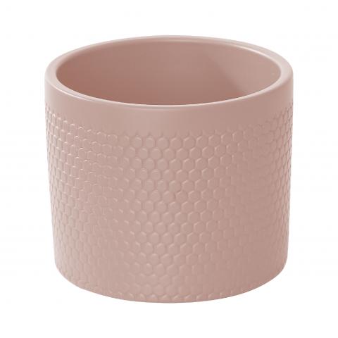 Кашпа Walec Ф15см, пастелно розово - Керамични кашпи