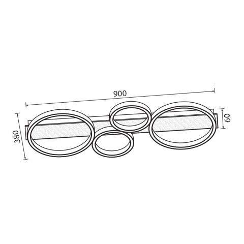 LED плафон MATTEO 38W 1529lm, 3000-4000-6400K, черно+дърво,, снимка 3 - Плафони