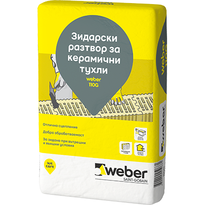 Зидарски разтвор Weber W110G 25 кг - Зидарски смеси